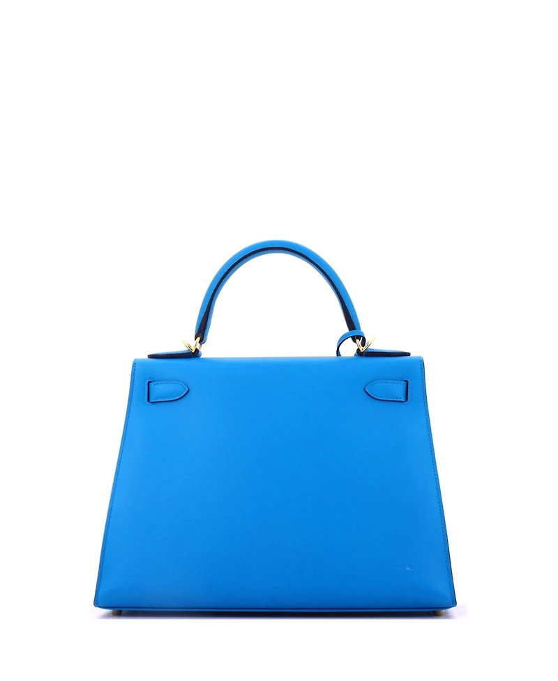 Pre-Owned Hermes Kelly 28 Handbag Madame with Gold Hardware