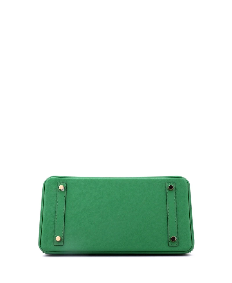 Pre-Owned HERMES Birkin 30 Handbag Green Epsom with Gold Hardware