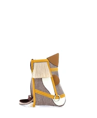 Pre-Owned HERMES Petit H Grand Prix Bag Toile and Leather