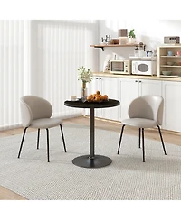 Homcom Round Dining Table, Kitchen Table for 2-4 People