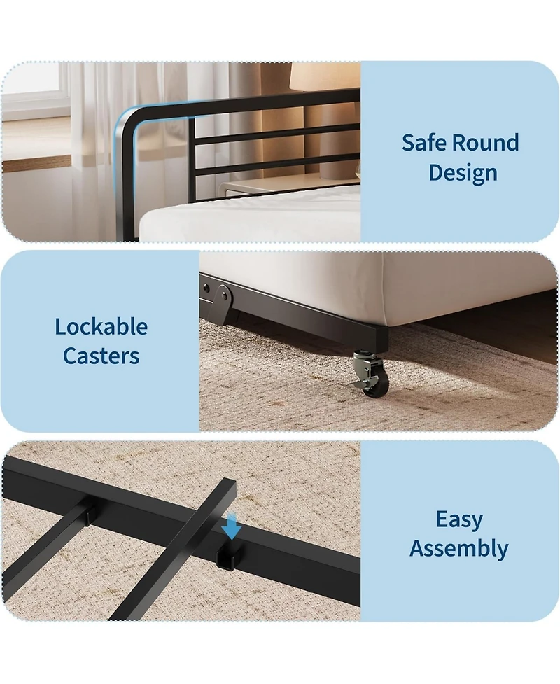 gaomon Daybed with Trundle Bed, Storage Headboard with Charging Station and Additional Storage Bags, Sofa Day Bed with Strong Supports for Living Room