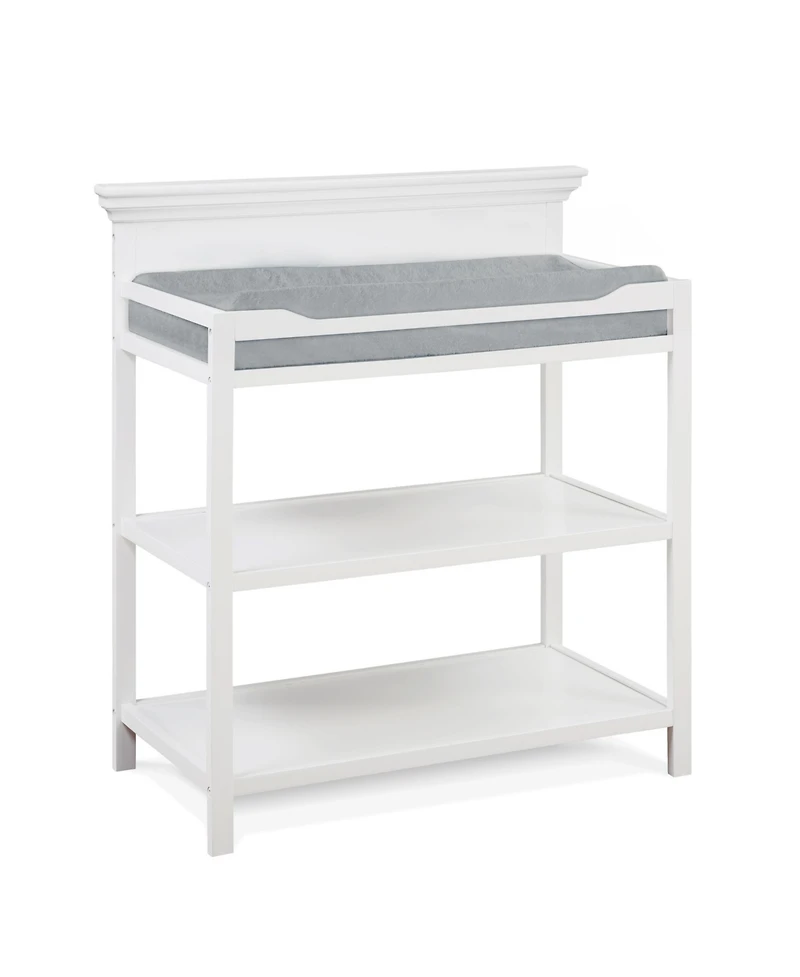 Flynama Modern Changing Table with Two Shelves and 4 Side Safety Rails for Nursery