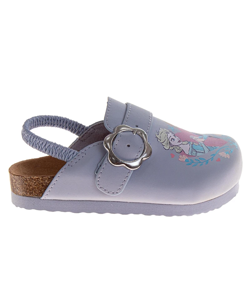 Disney Big Girls Frozen Anna and Elsa Clogs Slip On, Cork Clogs, Mule Sandals (Toddler 6-10/ 11-12)