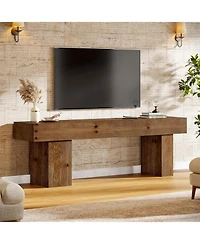 Tribesigns Solid Wood Tv Stand, for 55/60/65/75-Inch Television