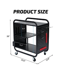 Mythinglogic Gaming Station Organizer, Metal Game Controller Holder, Video Game Console Storage Rack, Game Organizer Storage