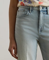 Lauren Ralph Women's High Rise Straight Ankle Jeans