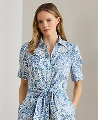 Lauren Ralph Women's Point Collar Shirt Dress