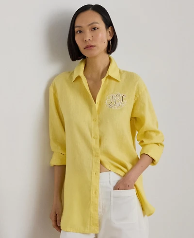 Lauren Ralph Women's Long-Sleeve Oversized Shirt