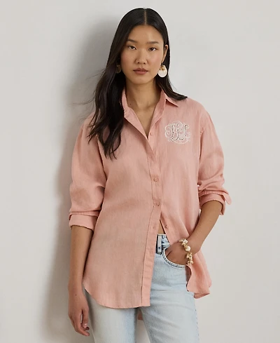 Lauren Ralph Women's Long-Sleeve Oversized Shirt