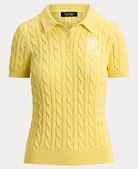 Lauren Ralph Women's Cable-Knit Polo Shirt