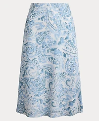 Lauren Ralph Women's Paisley A-Line Midi Skirt