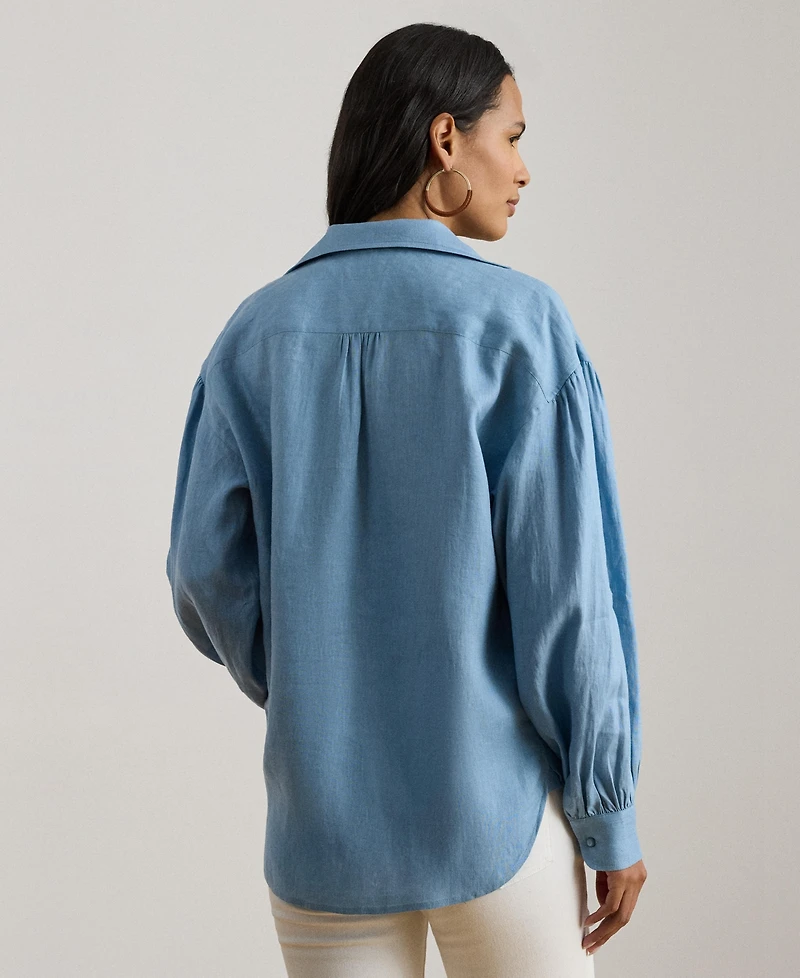 Lauren Ralph Women's Blouson-Sleeve Shirt