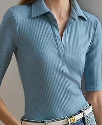 Lauren Ralph Women's Johnny Collar Polo T-Shirt