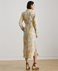 Lauren Ralph Women's Printed Point Collar Shirt Dress