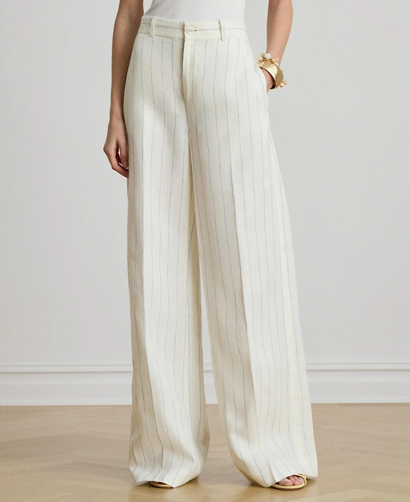 Lauren Ralph Women's Striped Wide Leg Pants