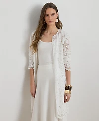 Lauren Ralph Women's Paisley-Eyelet Tunic Jacket