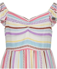 Roxy Girls' 7-16 Flutter-Sleeve Sweetheart Neck Dress