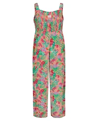 Roxy Girls' 7-16 Floral Print Empire Waist Jumpsuit