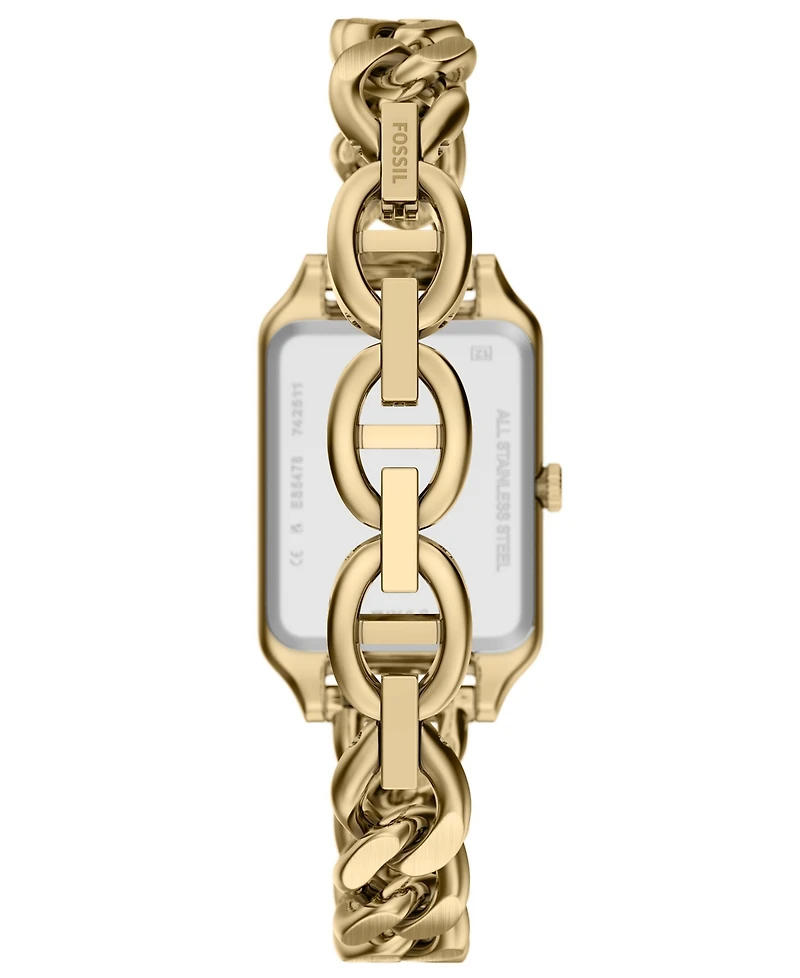 Fossil Women's Raquel Three-Hand Gold-Tone Stainless Steel Watch, 23mm