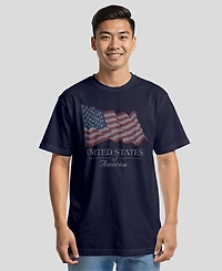 Generic Additude Men's American Flag Short Sleeve T-Shirt