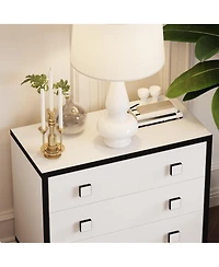 Homsee 3-Drawer Bedroom Dresser , Modern Chest, Nightstand