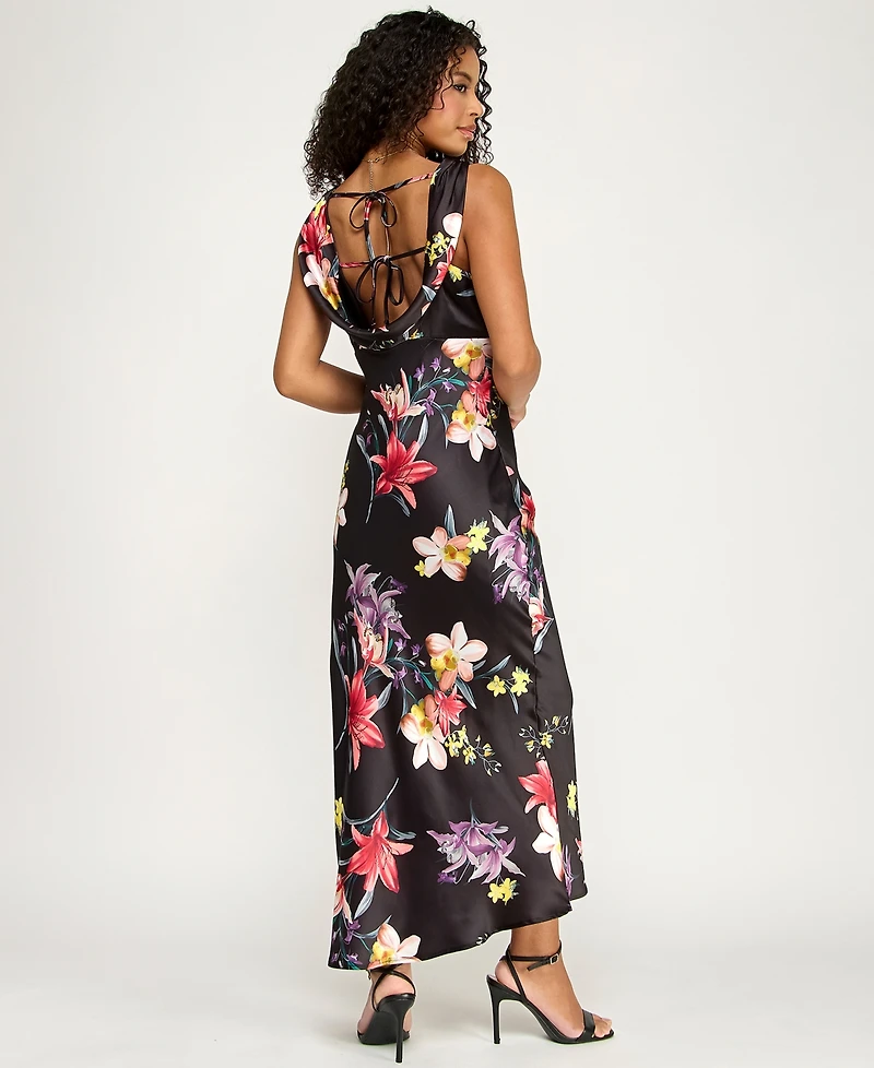 Katia Rae Women's Printed Cowl Neck Dress