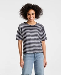 Lands' End Women's Short Sleeve Slub Jersey T-Shirt