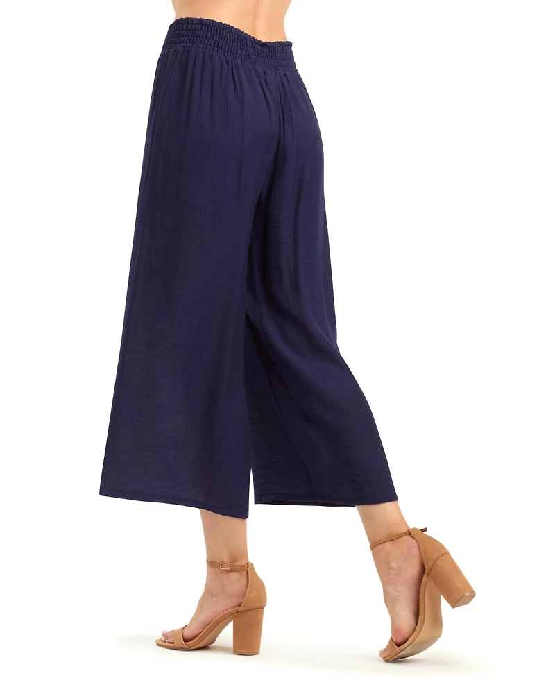 Bcx Women's Textured Wide-Leg Low-Rise Pants