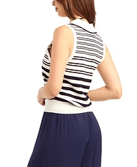 Bcx Women's Halter Polo Sleeveless Sweater