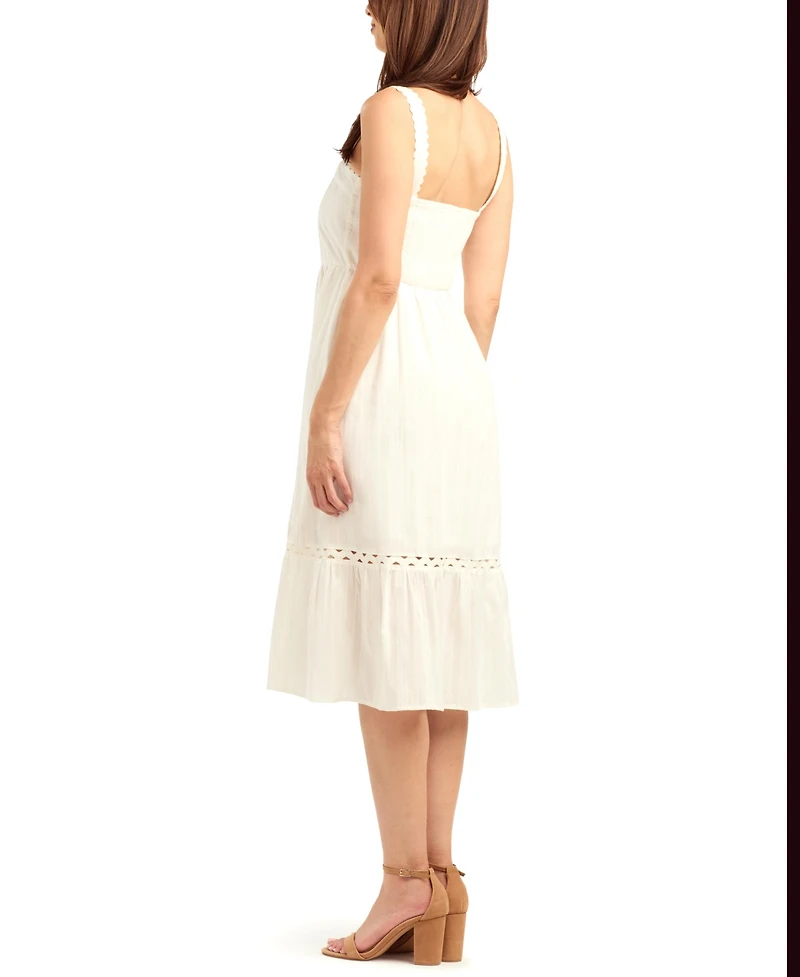 Bcx Women's Solid Striped Dobby Pull-On Dress