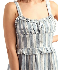 Bcx Women's Striped Sleeveless Pull-On Dress