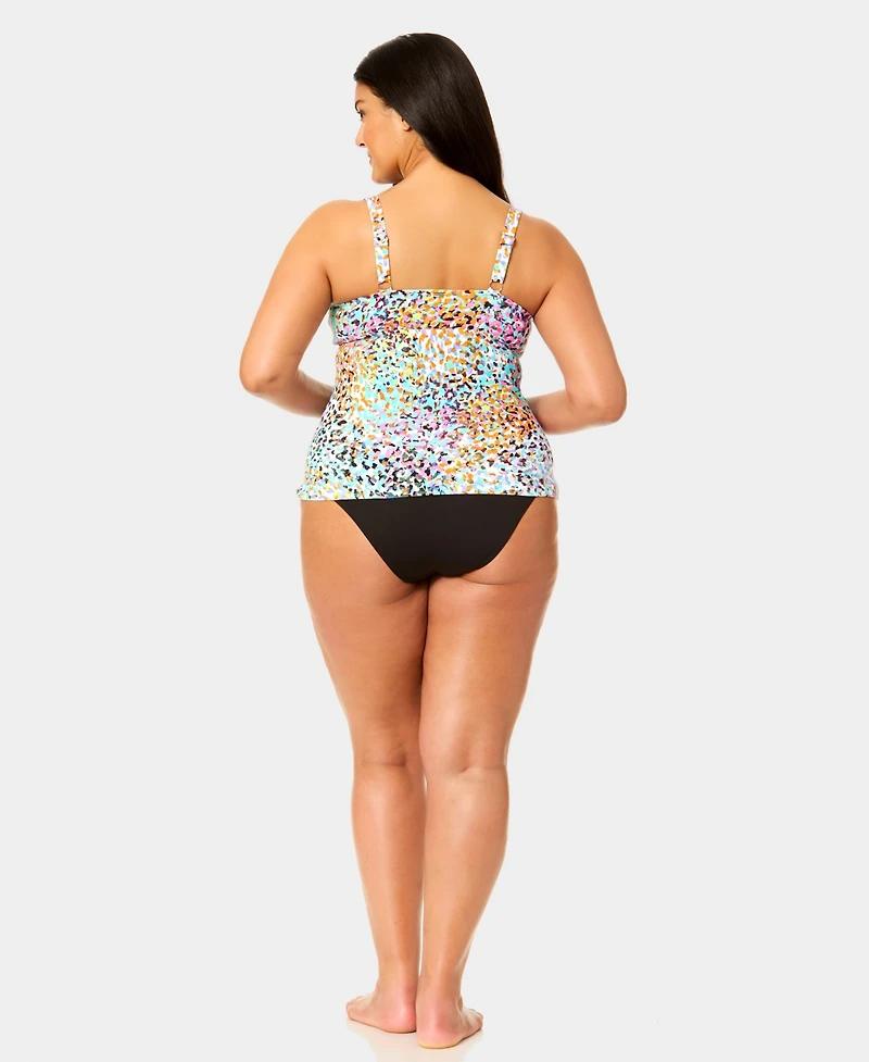 Anne Cole Plus Shirred Tankini Top