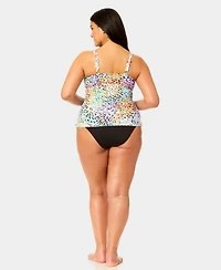 Anne Cole Plus Shirred Tankini Top