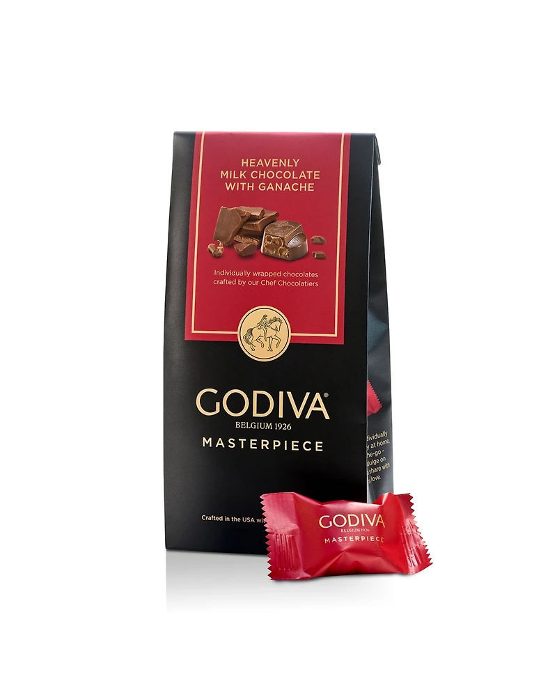 Godiva Milk Chocolate Ganache Masterpiece Small Bag, 6-Pack