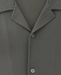 Reiss Men's Textured Cuban-Collar Shirt