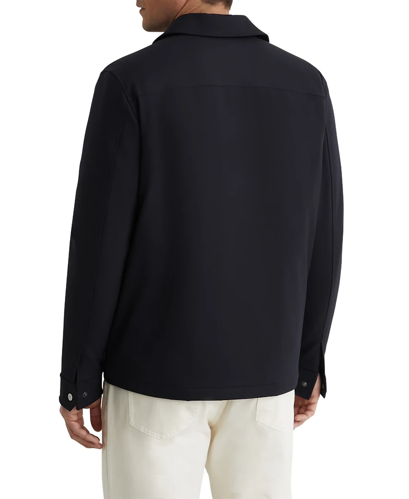Reiss Men's Technical Quilted Zip-Front Overshirt