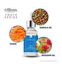 skinChemists Anti-Aging Dry Skin Serum Marula Oil 4%, Q10 1%, Rosehip Oil 4% 30ml