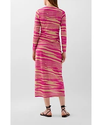 Scalpers Women's Zebra Lurex Jersey Dress