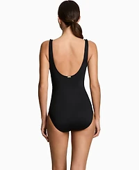 Lauren Ralph Women's Ruffle Surplice One-Piece Swimsuit