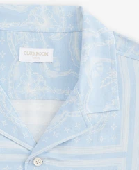 Club Room Men's Botanical Scarf Silk Ray Short Sleeve Shirt, Macy's Exclusive - Print