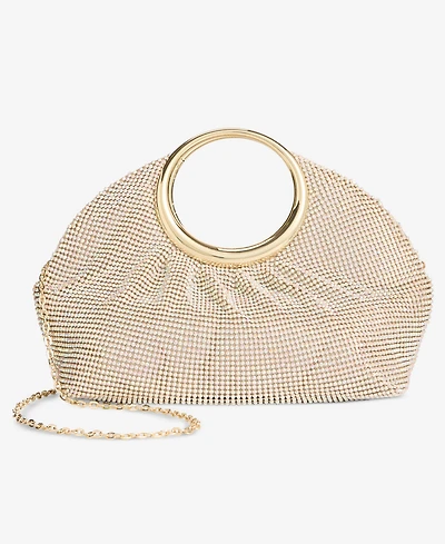 I.n.c International Concepts Ring Handle Diamond Mesh Clutch, Macy's Exclusive