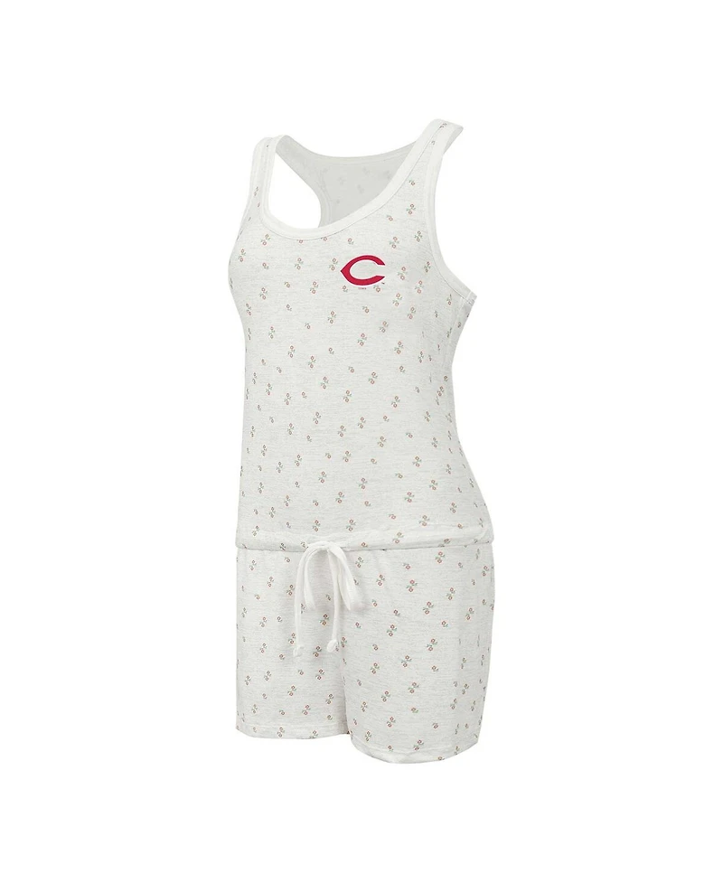 Concepts Sport Women's Cream Cincinnati Reds Gardner Hacci Knit Romper
