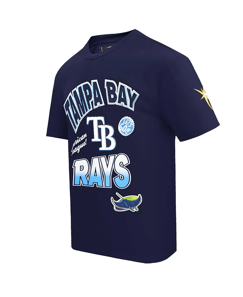 Pro Standard Men's Navy Tampa Bay Rays Turn It Up Dropped Shoulder T-Shirt