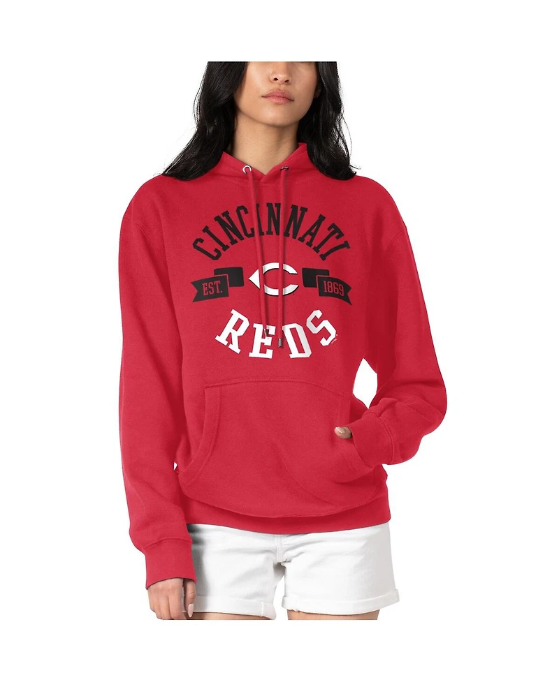 G-iii 4Her by Carl Banks Women's Red Cincinnati Reds City Graphic Pullover Hoodie