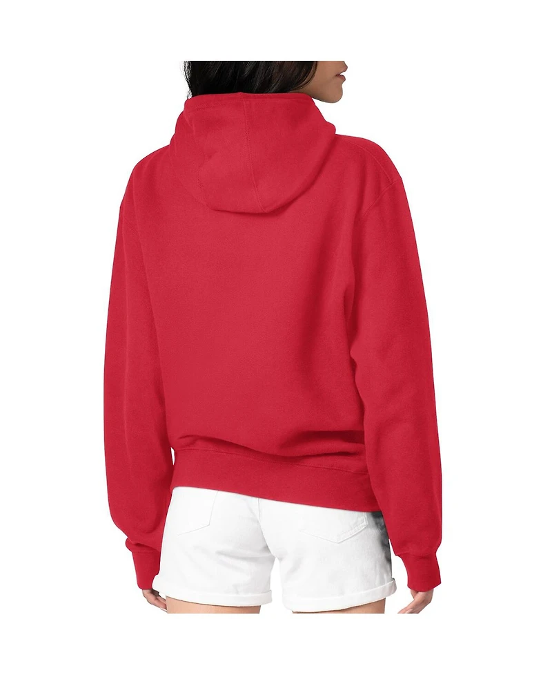 G-iii 4Her by Carl Banks Women's Red Chicago Blackhawks City Graphic Fleece Pullover Hoodie
