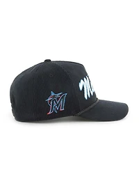 '47 Brand Men's Black Miami Marlins Corduroy Hitch Adjustable Hat