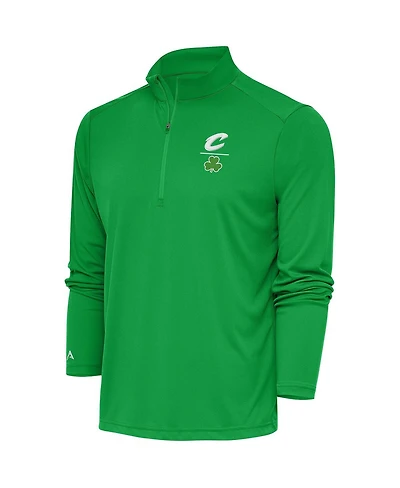 Antigua Men's Kelly Green Cleveland Cavaliers Shamrock Tribute Quarter-Zip
