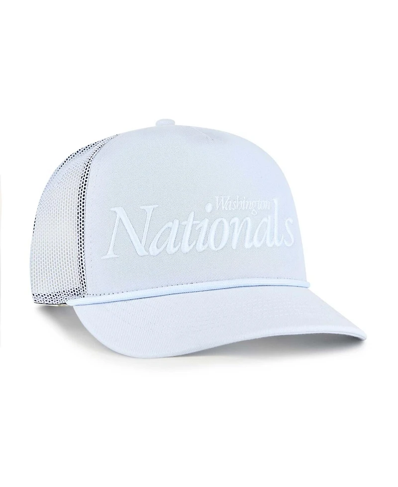 '47 Brand Men's Light Blue Washington Nationals Foundation Script Hitch Adjustable Trucker Hat