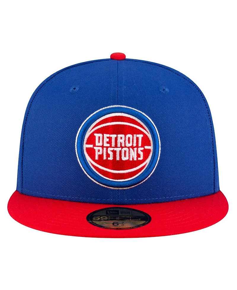 New Era Men's Blue Detroit Pistons Two-Tone 59FIFTY Fitted Hat