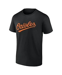 Logo Athletic Men's Black Baltimore Orioles Wordmark T-Shirt